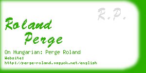 roland perge business card
